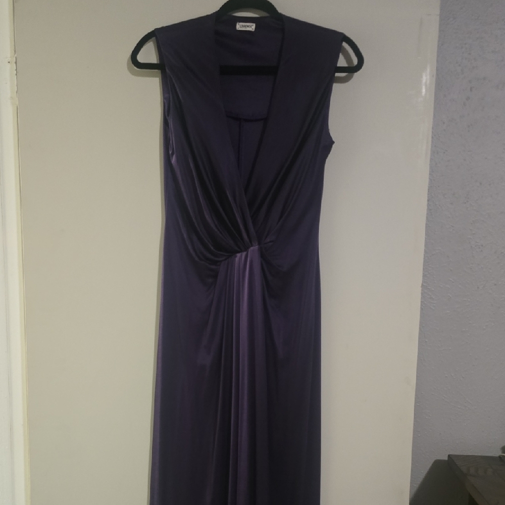 Elegant Purple Sleeveless Dress
